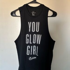 Nike Black 'You Glow Girl' Graphic Tank